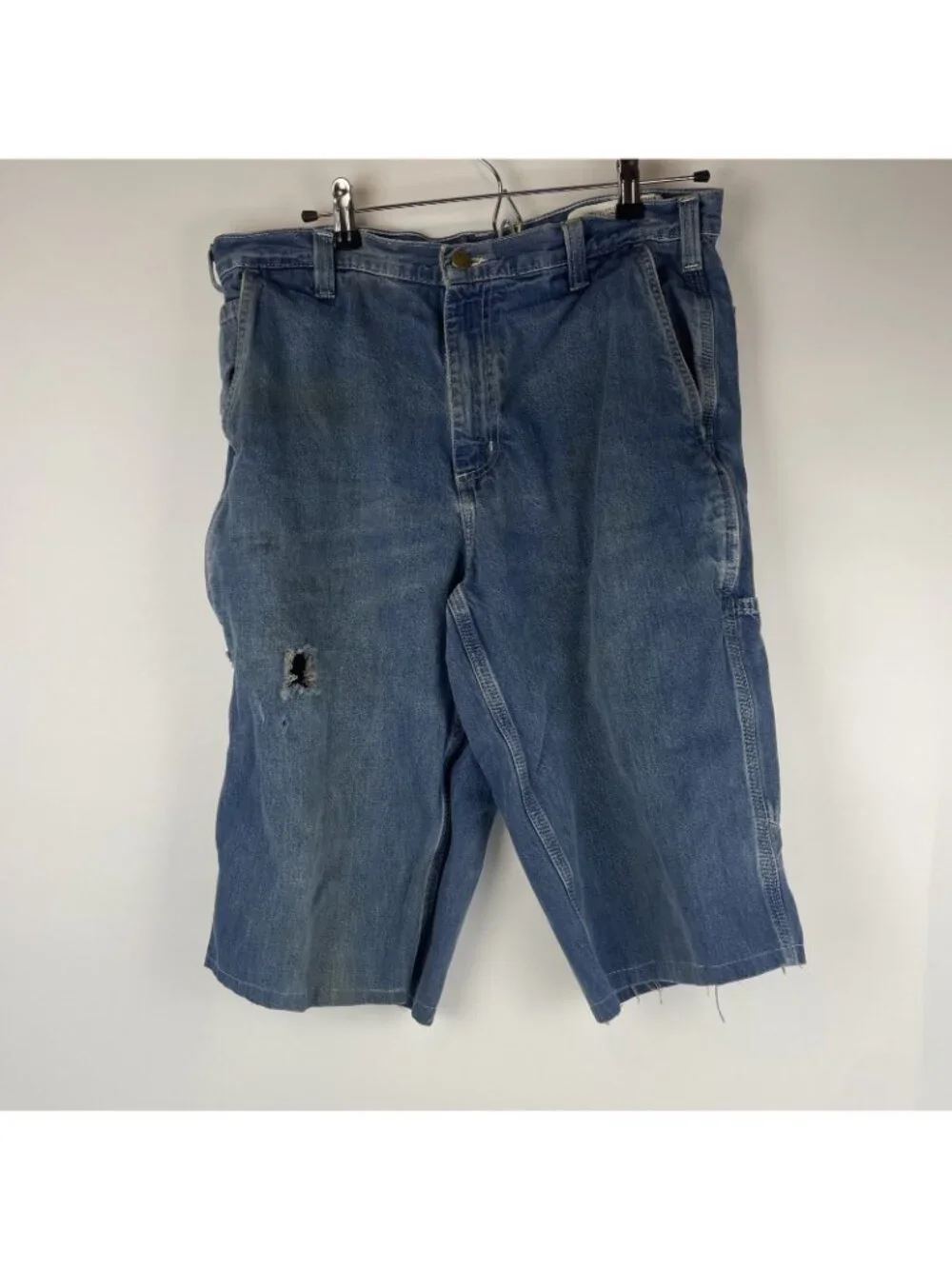 Carhartt Men’s 32” Cut-Off Denim Tool Shorts – Lot of 3 Pairs | Blue Utility - Picture 2 of 16